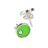 Earrings - On the Green - solid silver w studs