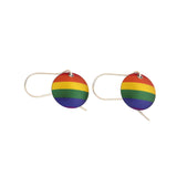 Pride Earrings with short silver hooks