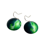 Earrings Sky Northern Lights w silver hooks