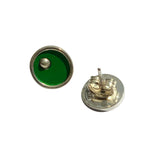 Earrings - On the Green - solid silver w studs