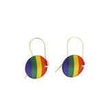 Pride Earrings with short silver hooks