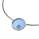 Necklace - On the Green - solid silver w omega chain