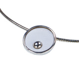 Necklace - On the Green - solid silver w omega chain