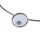 Necklace - On the Green - solid silver w omega chain