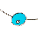 Necklace - On the Green - solid silver w omega chain