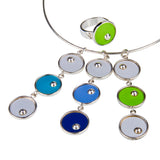 Necklace - Par 3 On the Green - solid silver (small-size 18mm)