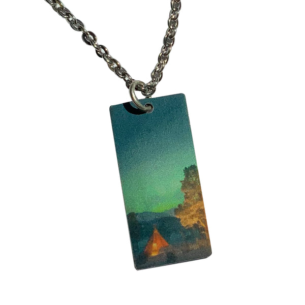Dog tag Northern Lights Lavuu Dog tag w chain in stainless steel