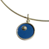 Necklace - On the Green - solid silver w omega chain