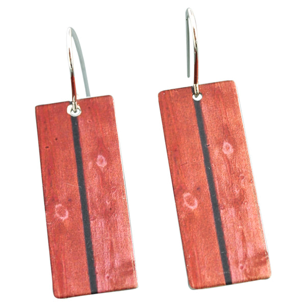 Earrings Dalarna Falun Redpaint w silver hooks