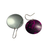 Earrings Wood Art w silver hooks