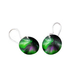 Earrings Sky Northern Lights w silver hooks