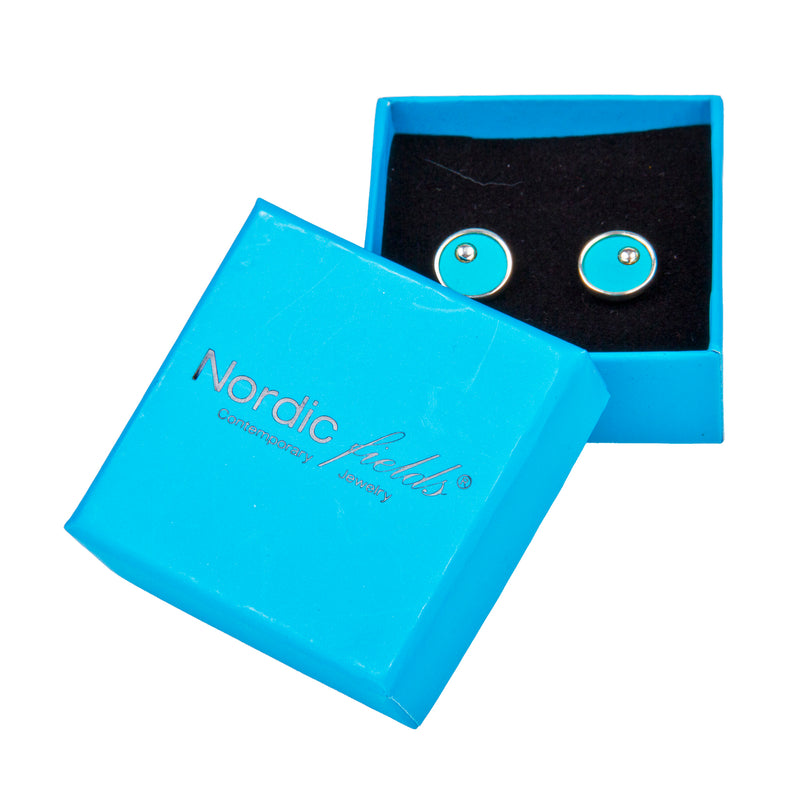 Earrings - On the Green - solid silver w studs