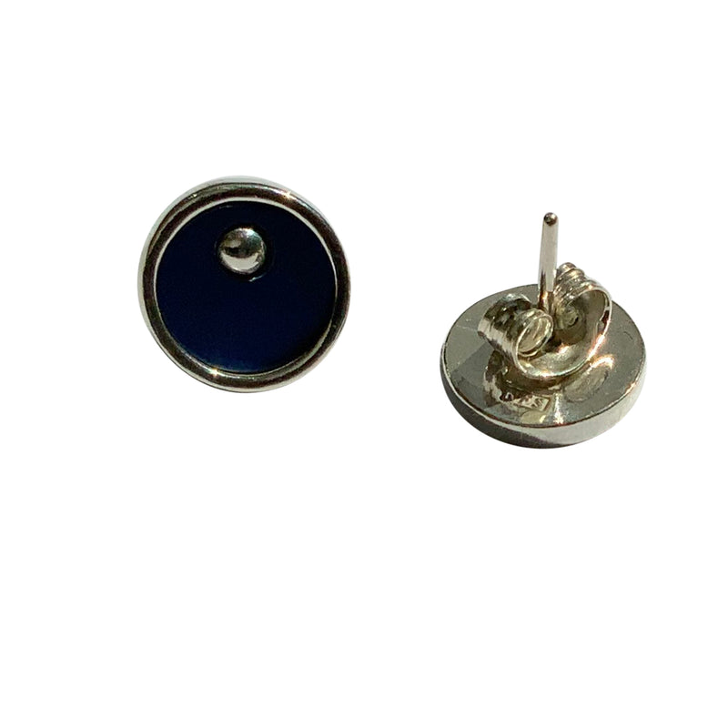 Earrings - On the Green - solid silver w studs