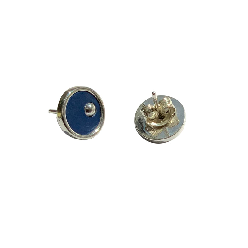 Earrings - On the Green - solid silver w studs