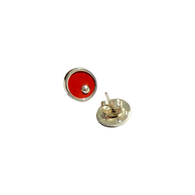Earrings - On the Green - solid silver w studs