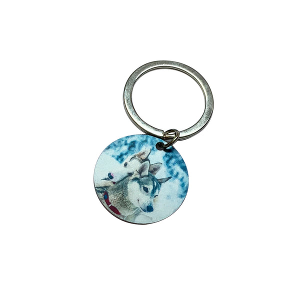 Keyring Lapland Huskies- silver