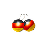 Earrings German Flag w silver hooks