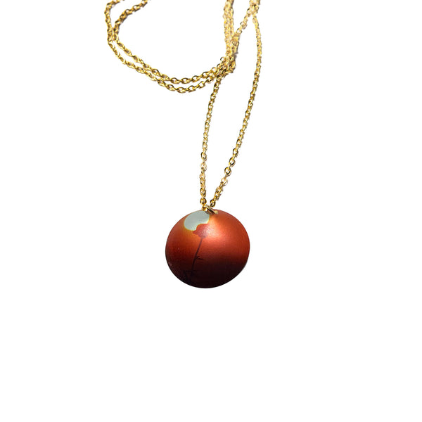 Necklace Midnight Sun with a gold-plated stainless steel chain