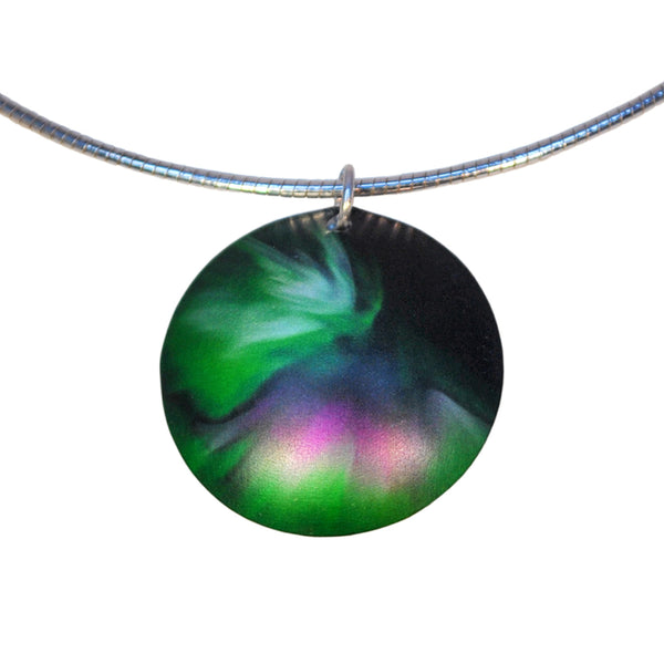 Necklace Sky Northern Lights with a silver chain