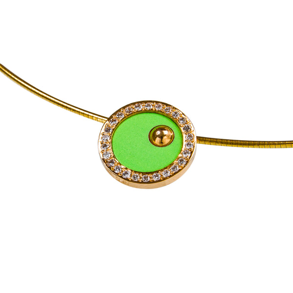 Pendant - 18 K  gold w 26 brilliant cut diamonds