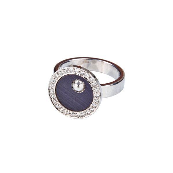 Ring 18K white gold with 26 diamonds