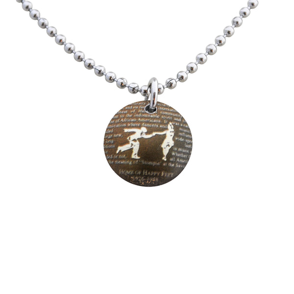 Savoy Lindy Hop Necklace 16 mm with chain stainless steel