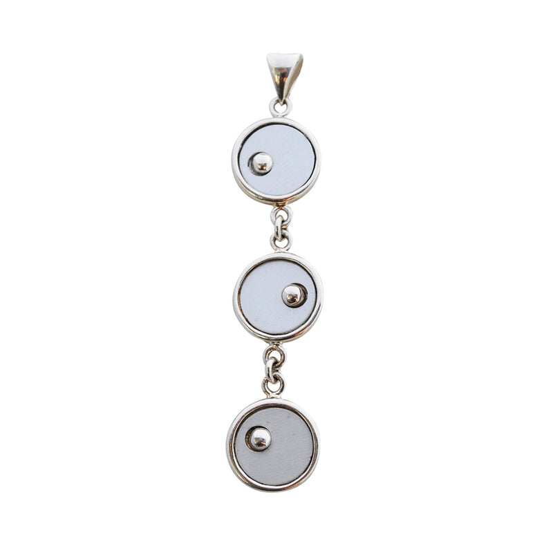 Necklace - Par 3 On the Green - solid silver (small-size 18mm)